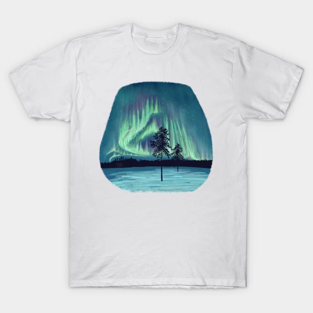 Aurora borealis season starts in August T-Shirt by Aurealis